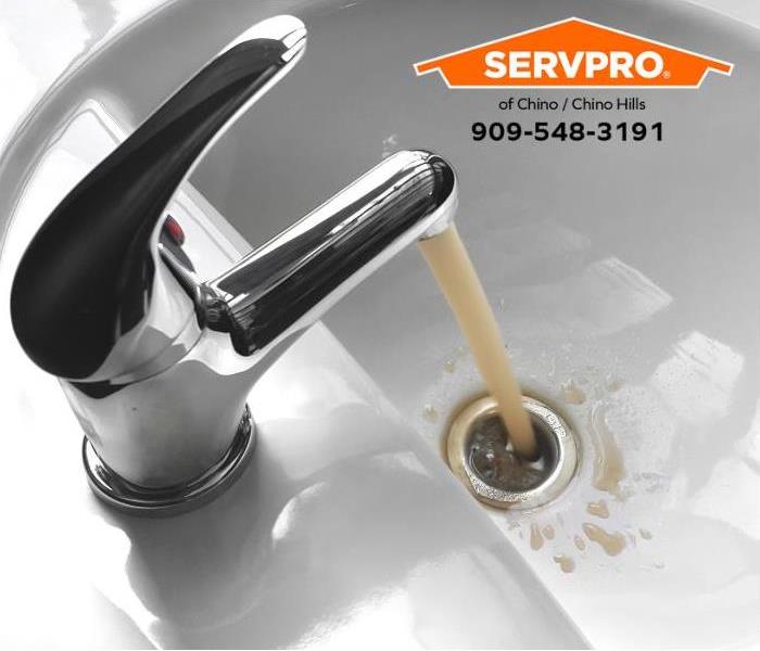 Brown water coming out of a faucet is a sign of aging or corroded pipes.